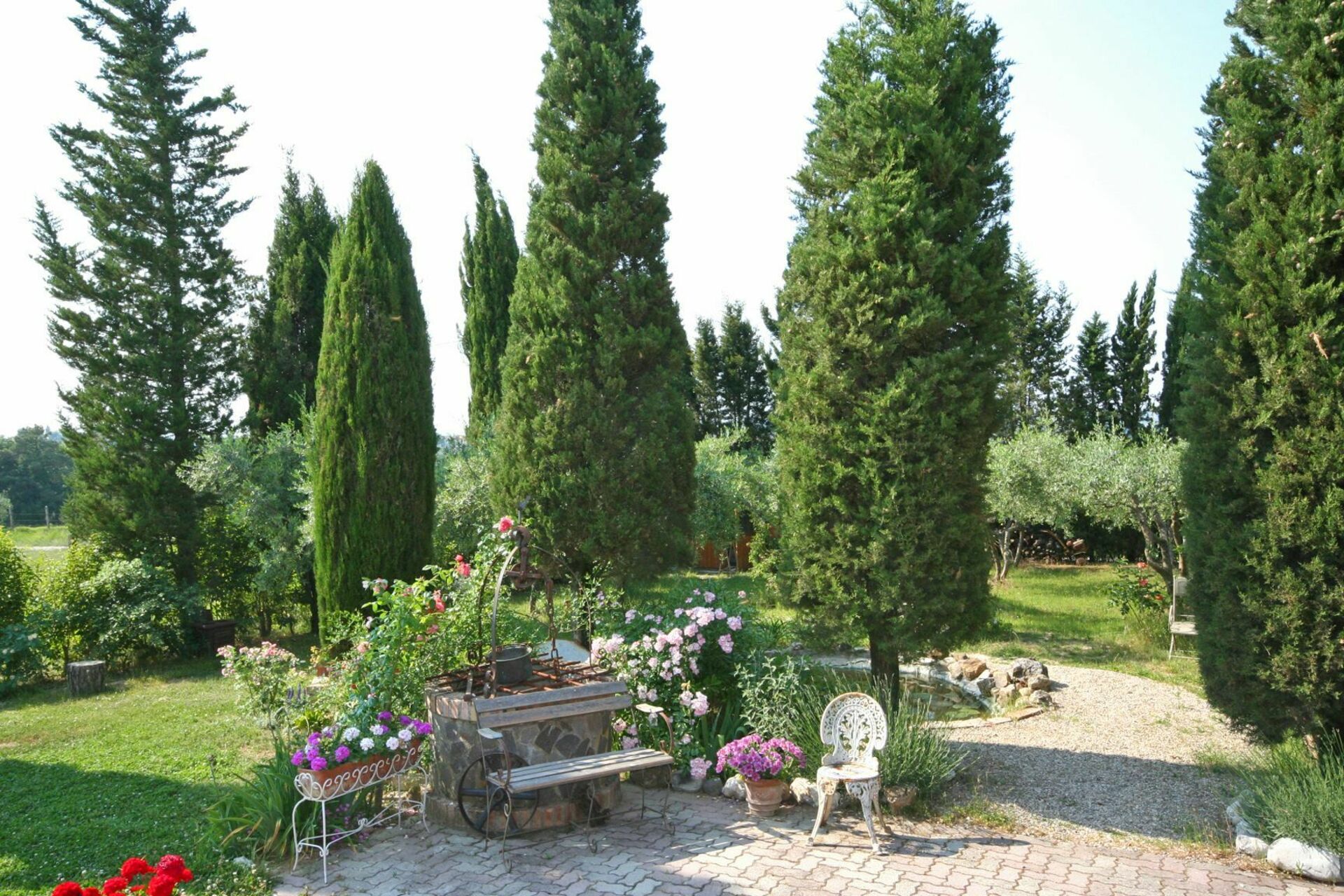 Casa Cipressi slaapkamer in Sciano