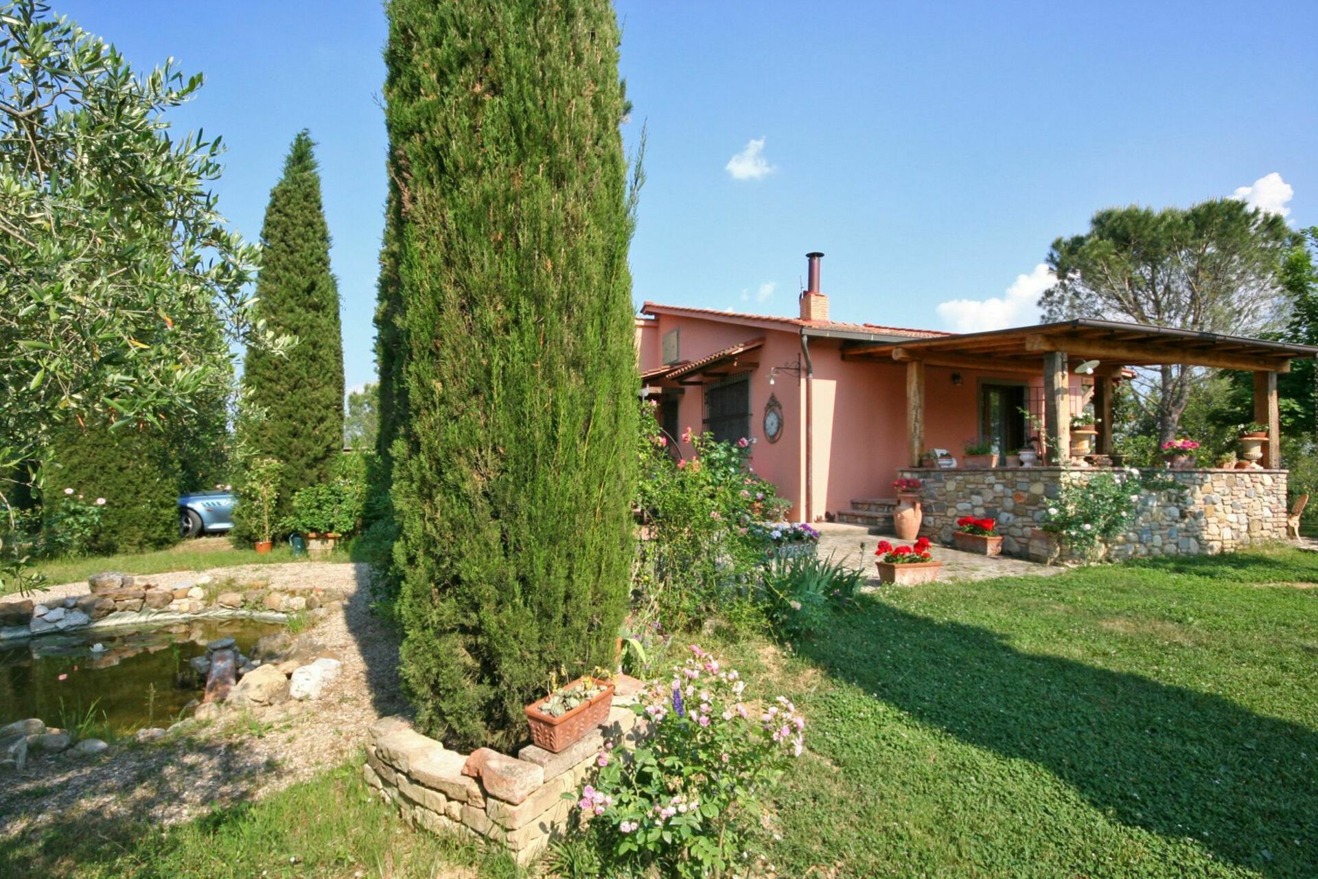 Casa Cipressi badkamer in Sciano