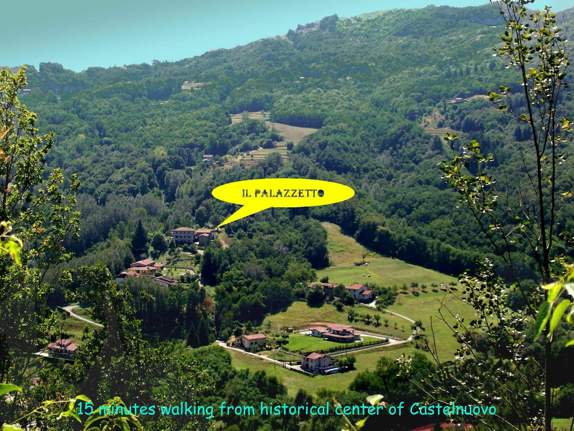 Villa Il Nido keuken in Castelnuovo Di Garfagnana