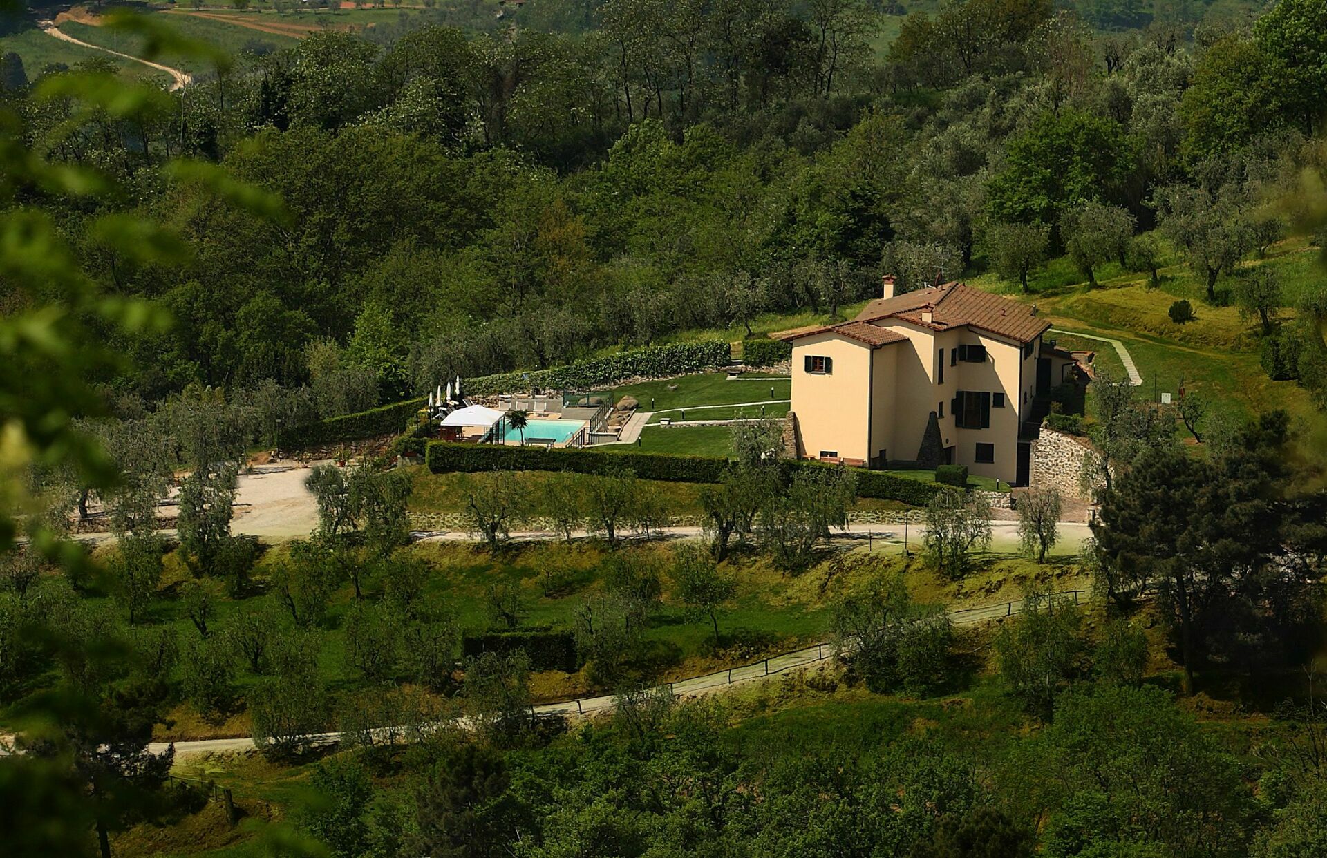Villa Le Ferrette slaapkamer in Montecatini Terme