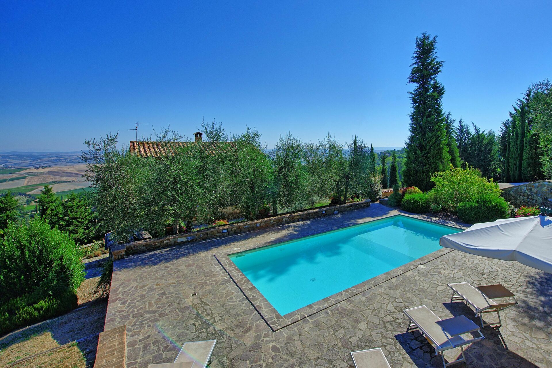 Villa Montalcino slaapkamer in Montalcino
