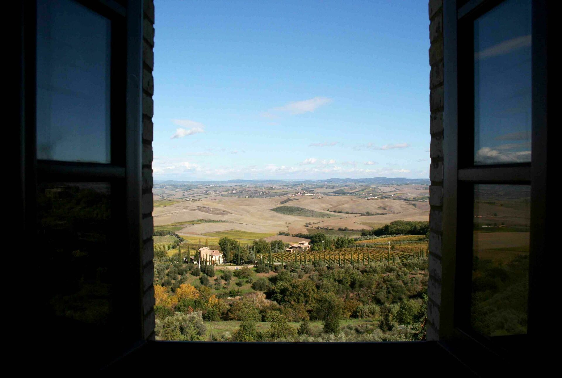 Villa Montalcino slaapkamer in Montalcino