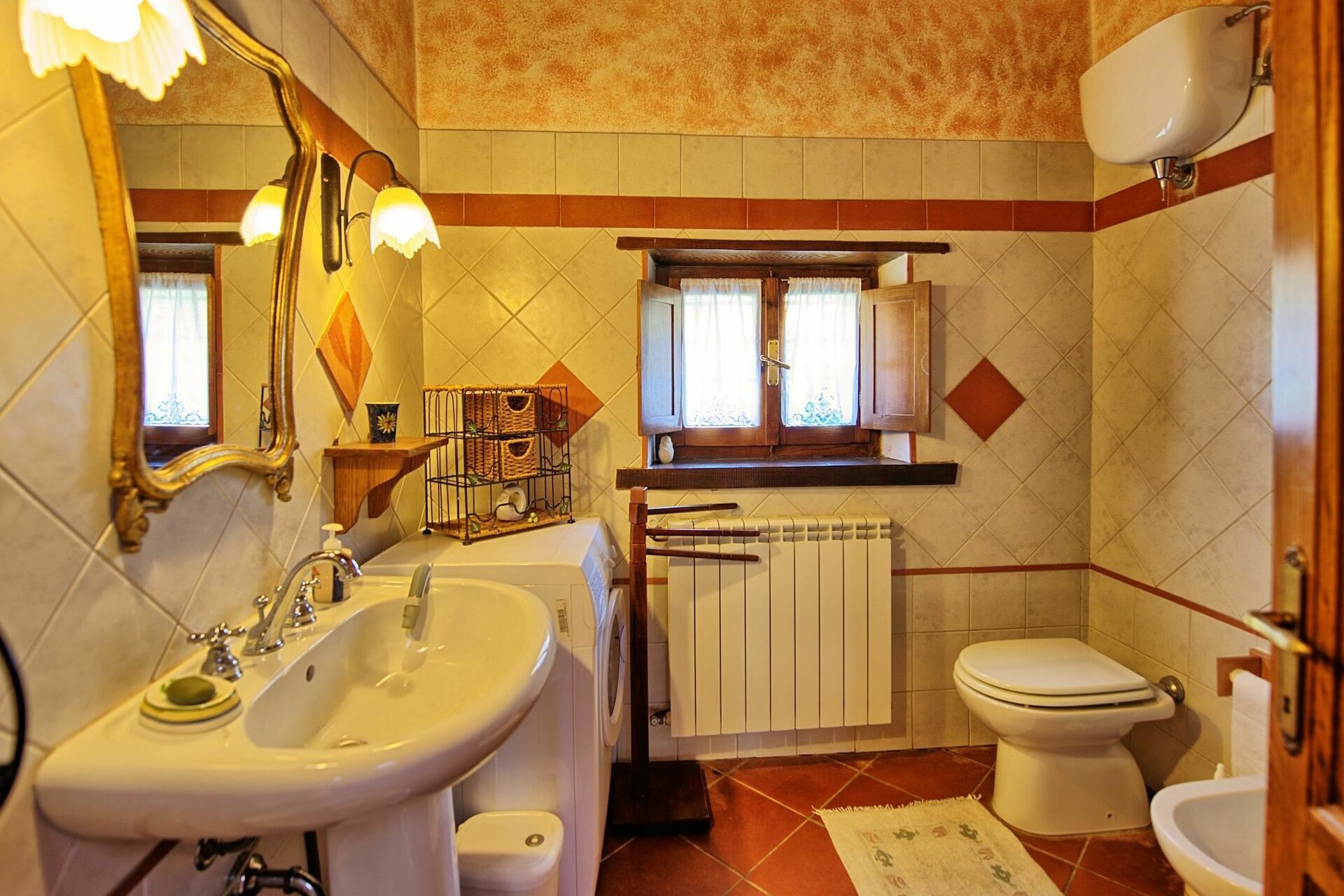 Villa Margherita Uno badkamer in Cortona