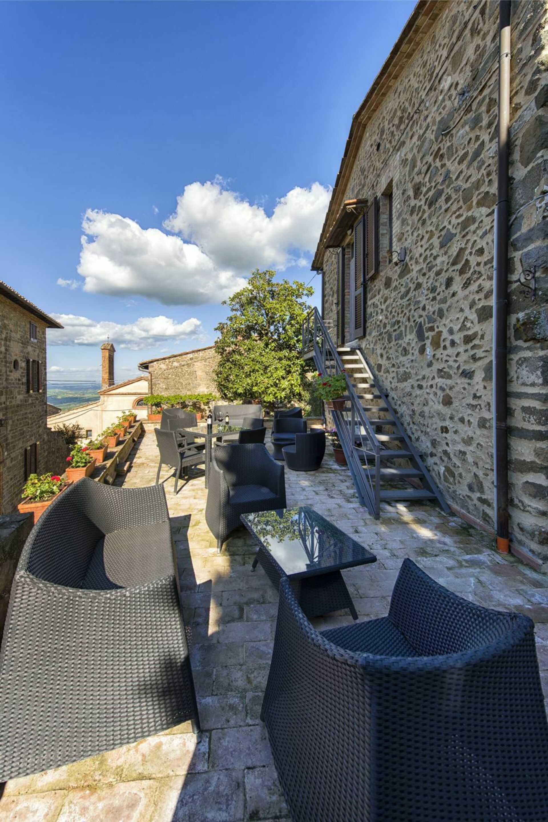 Villa Piazza Della Fortezza slaapkamer in Montalcino