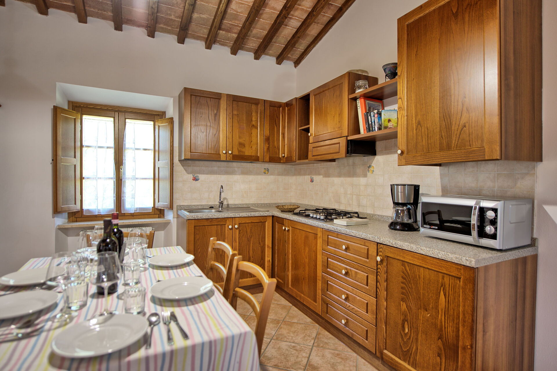 Villa Picchio keuken in Castel San Gimignano