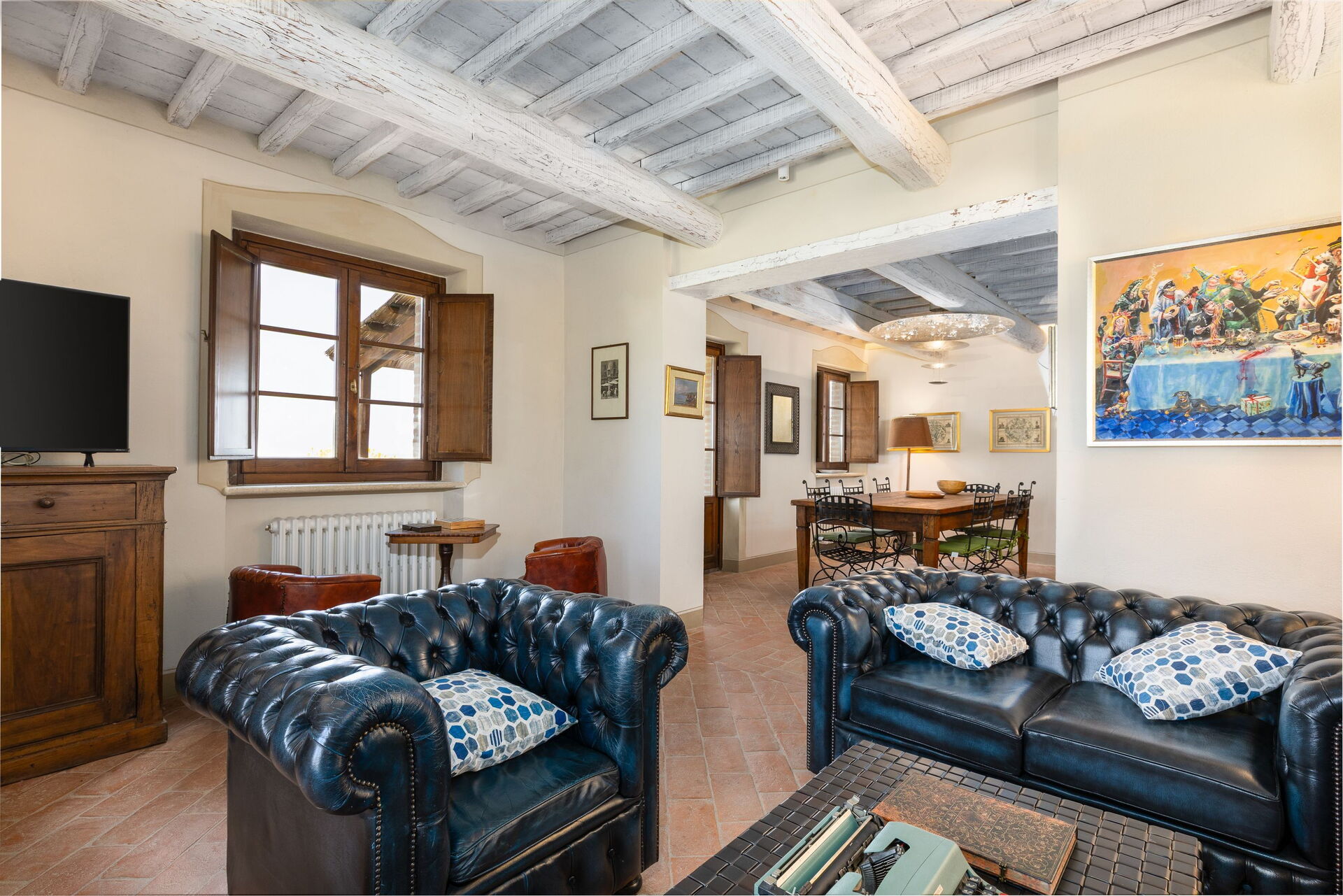 Villa San Michele keuken in Campiglia D'orcia