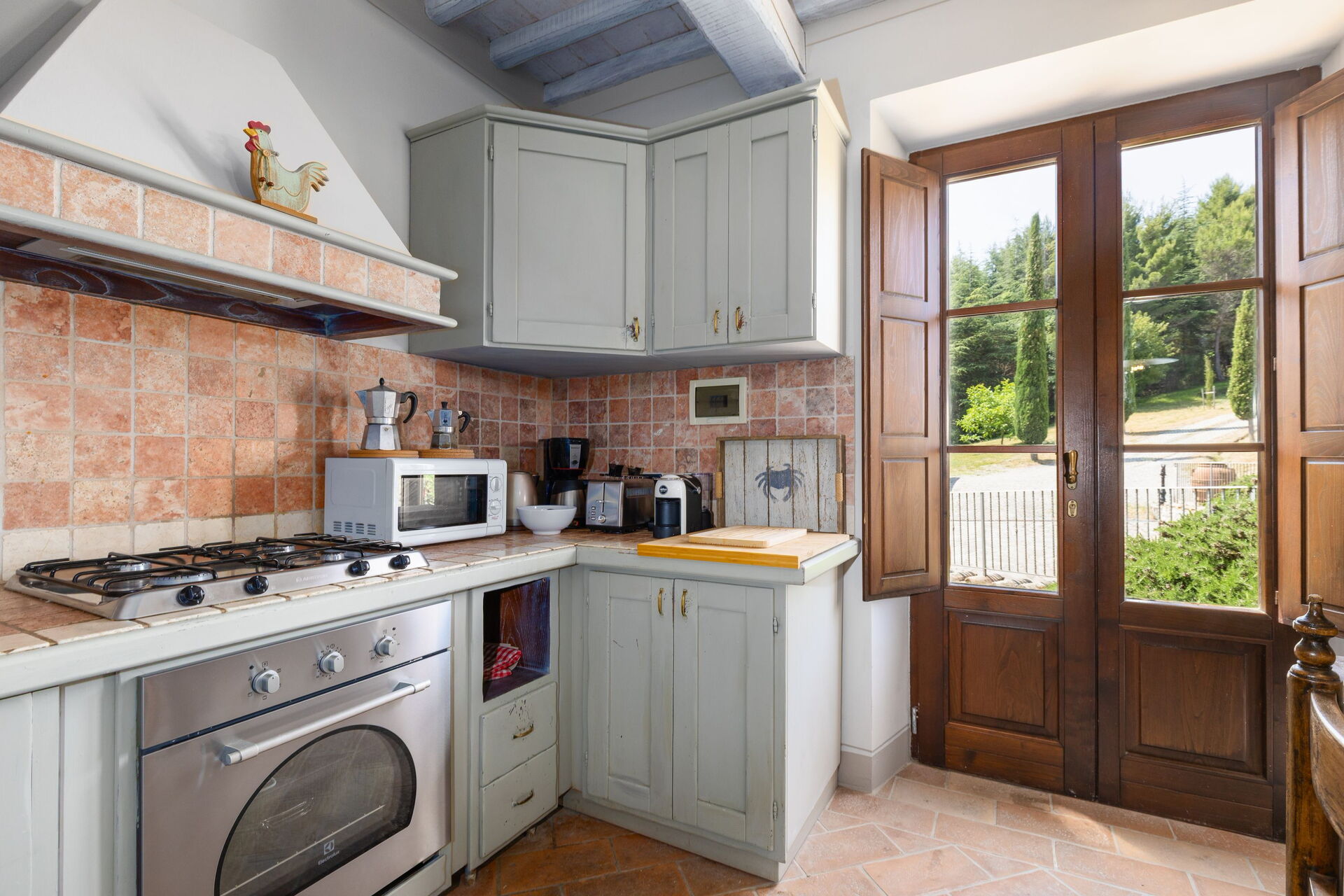 Villa San Michele keuken in Campiglia D'orcia