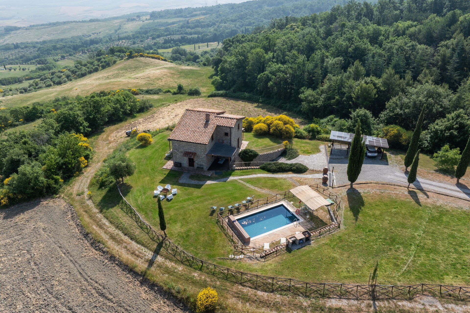 Villa San Michele keuken in Campiglia D'orcia