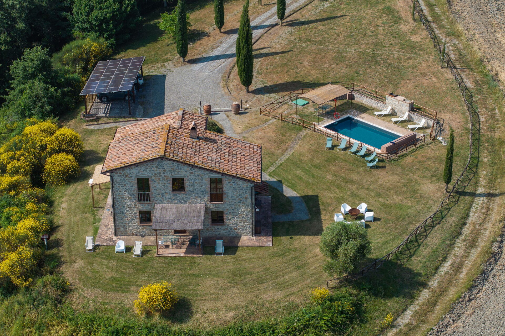 Villa San Michele keuken in Campiglia D'orcia