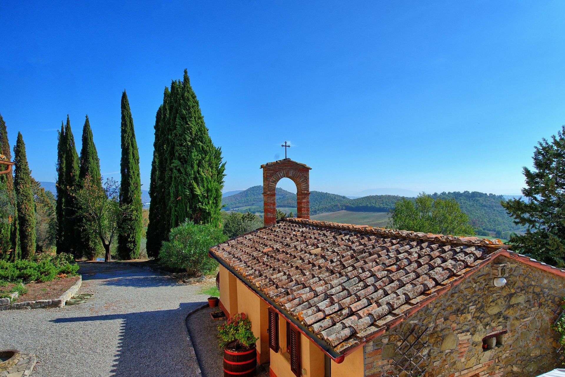 Villa Uccellaia badkamer in Agello