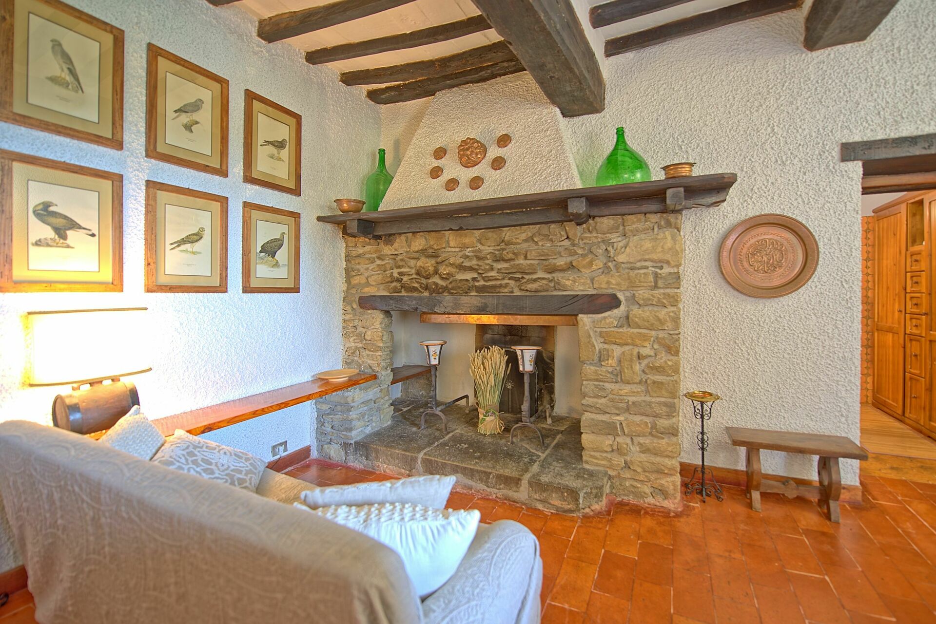 Villa Uccellaia badkamer in Agello