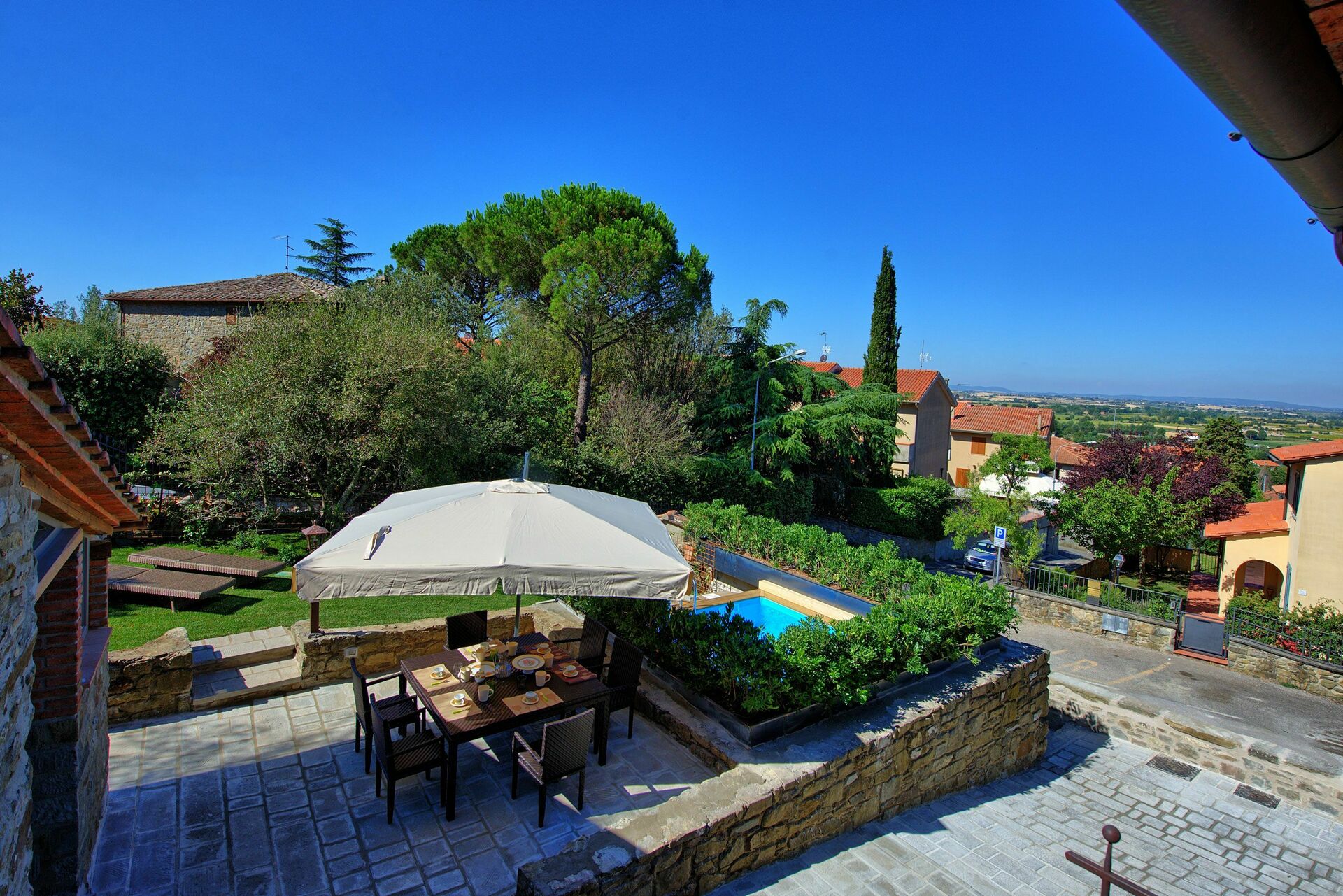 Casa La Fonte badkamer in Cortona