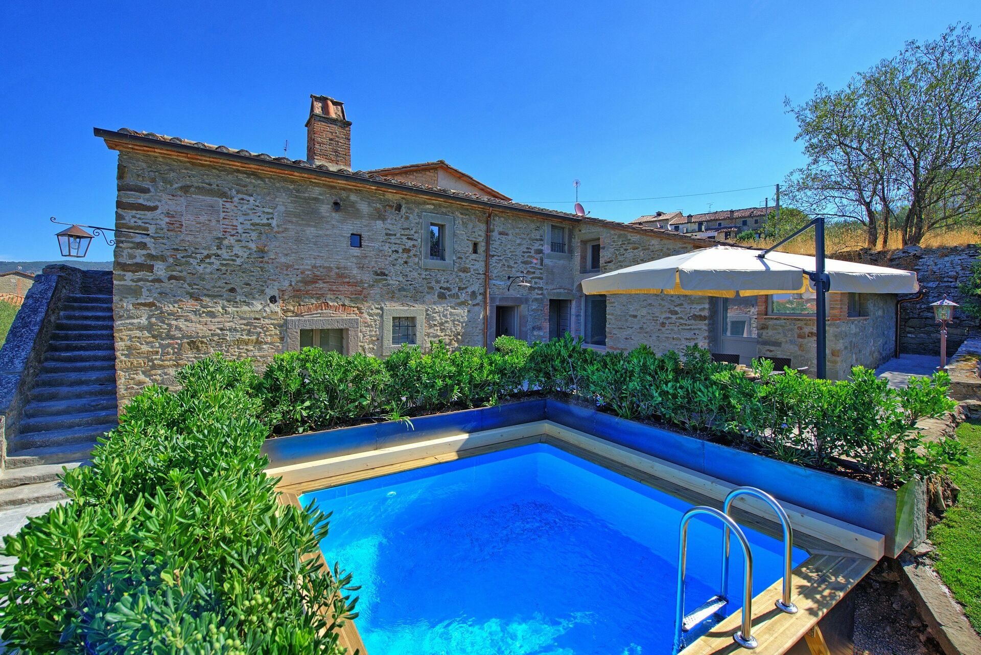 Casa La Fonte badkamer in Cortona