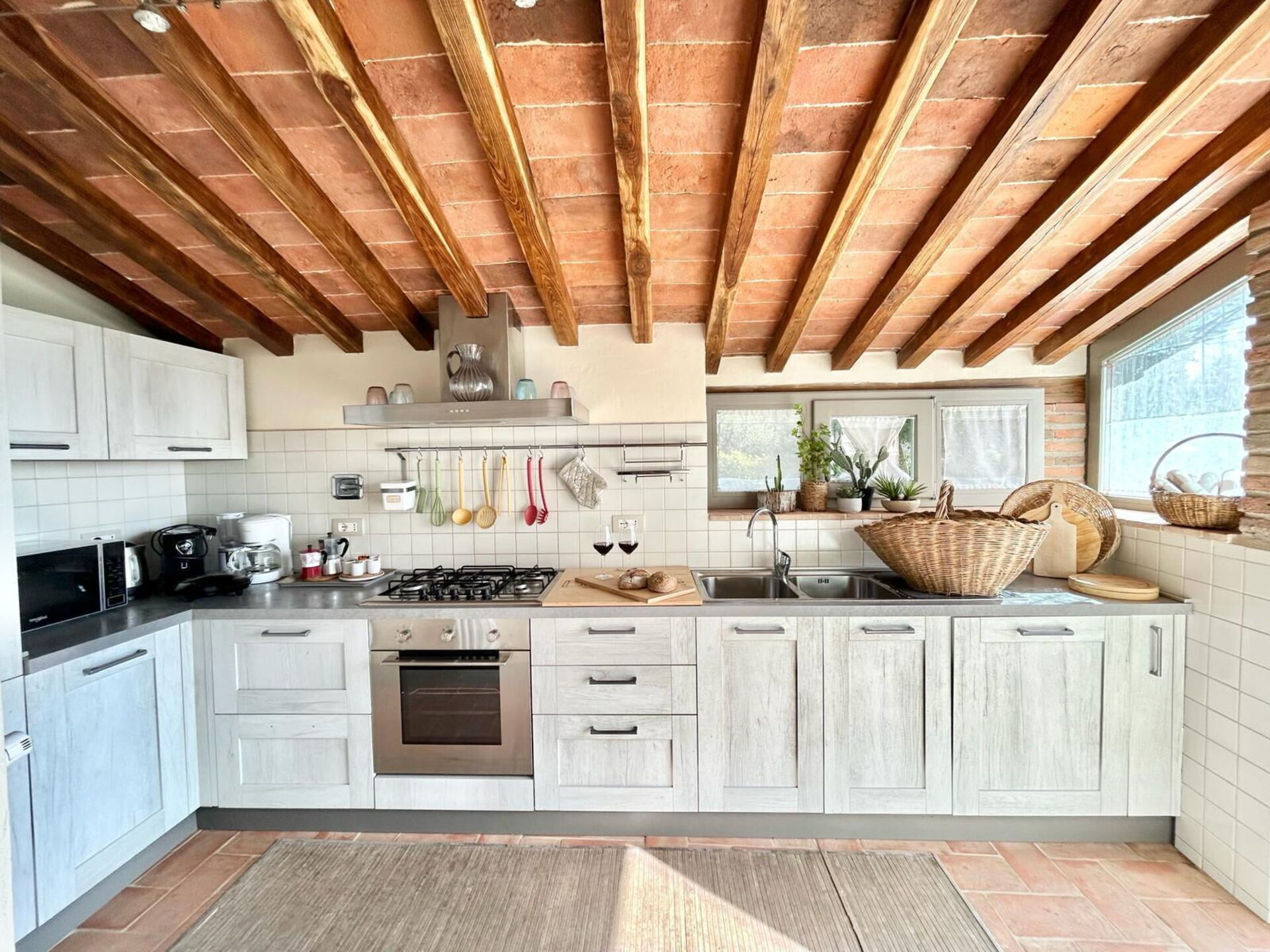 Casa La Fonte keuken in Cortona