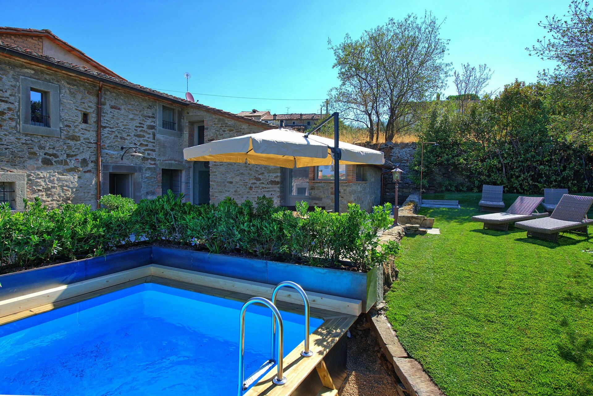 Casa La Fonte tuin in Cortona