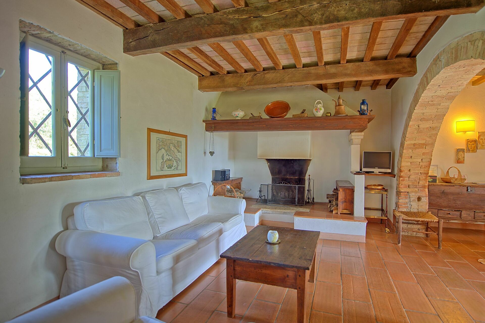 Villa Gualchiere badkamer in San Casciano Dei Bagni