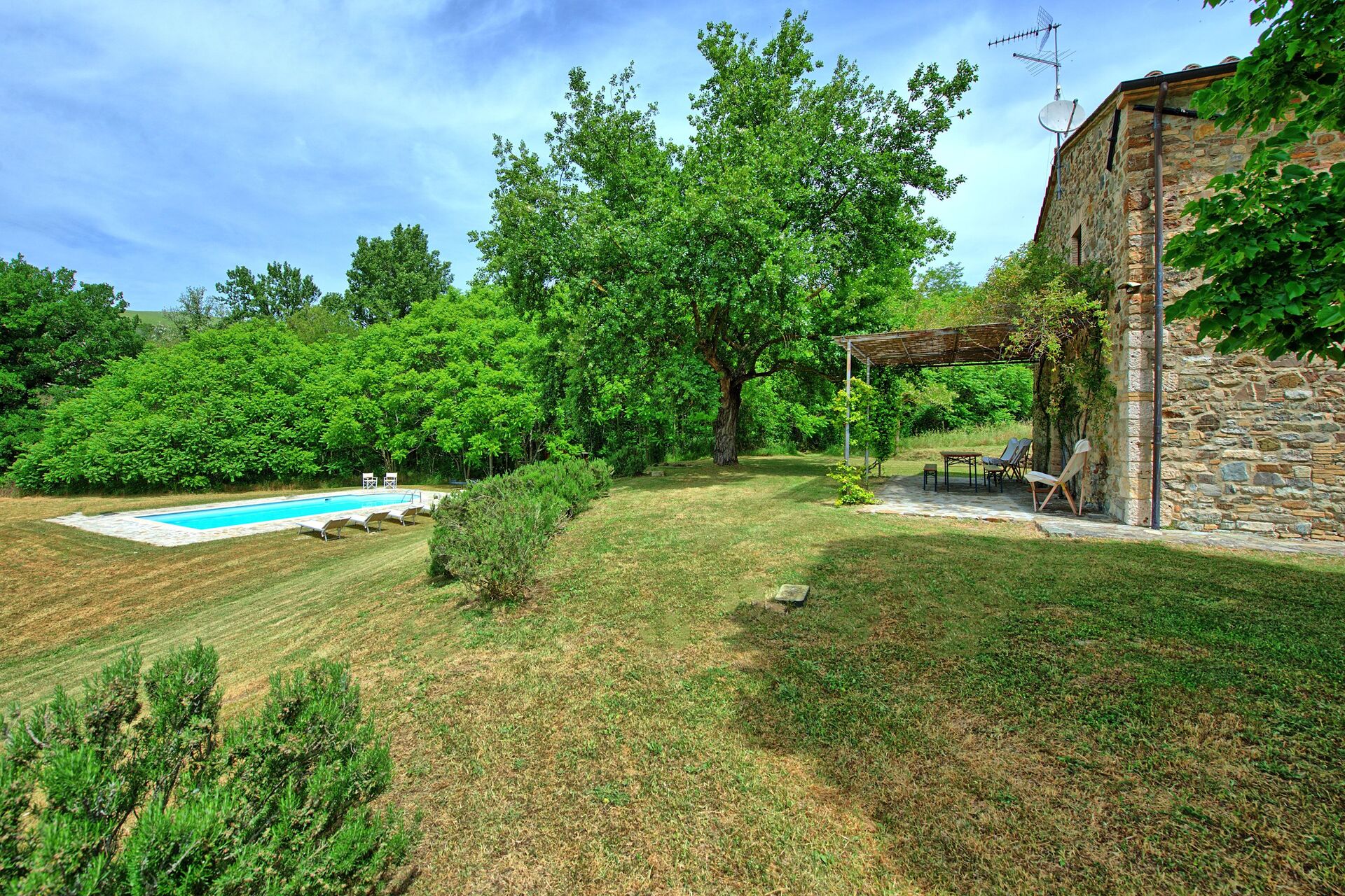 Villa Gualchiere tuin in San Casciano Dei Bagni
