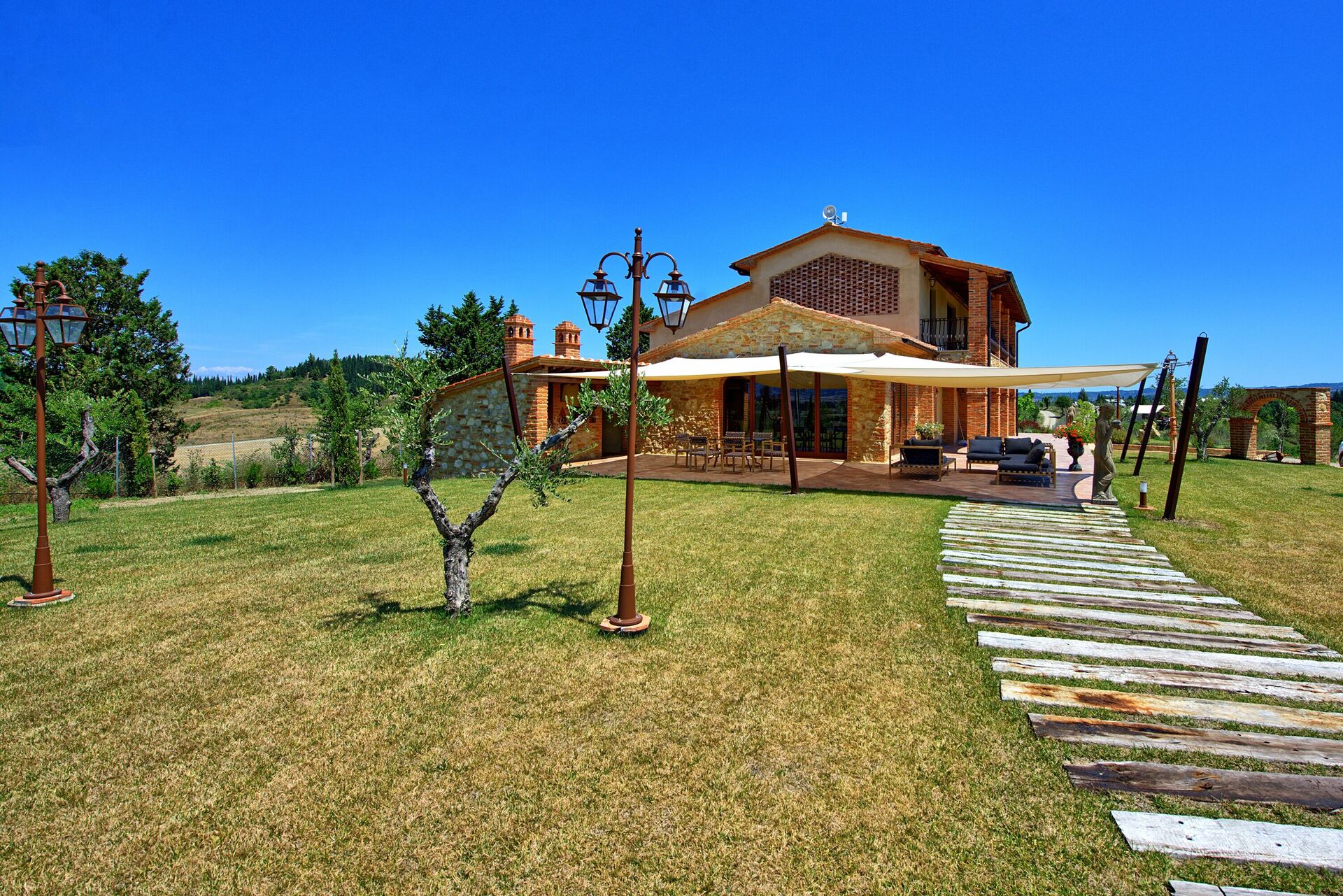 Villa Massimiliano tuin in Lajatico