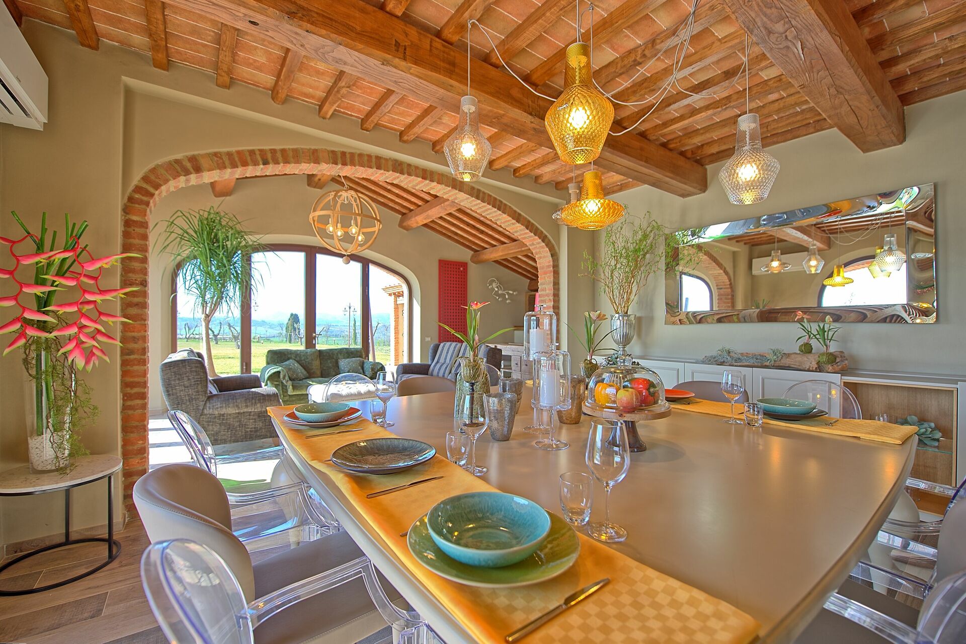 Villa Massimiliano keuken in Lajatico