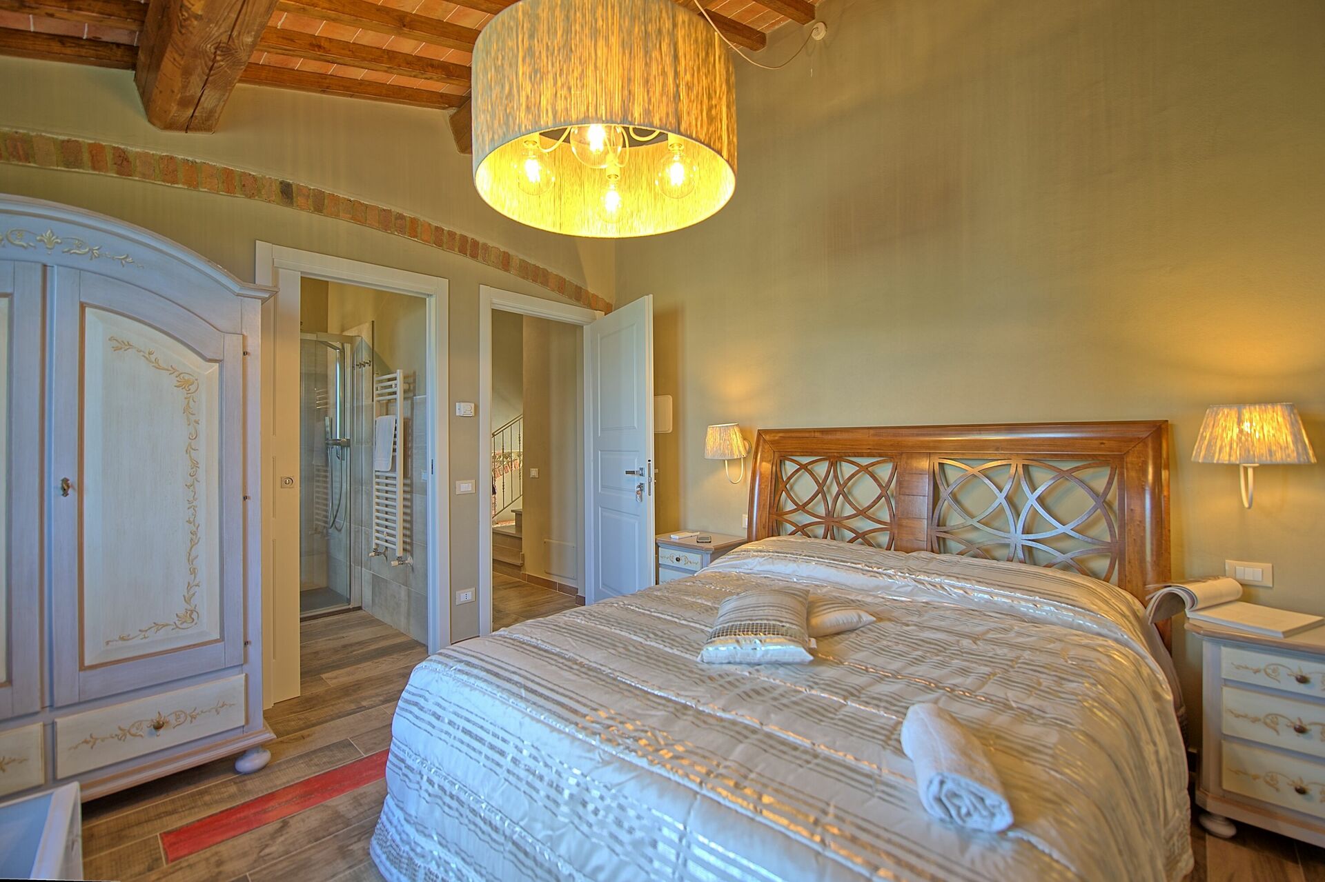 Villa Massimiliano slaapkamer in Lajatico