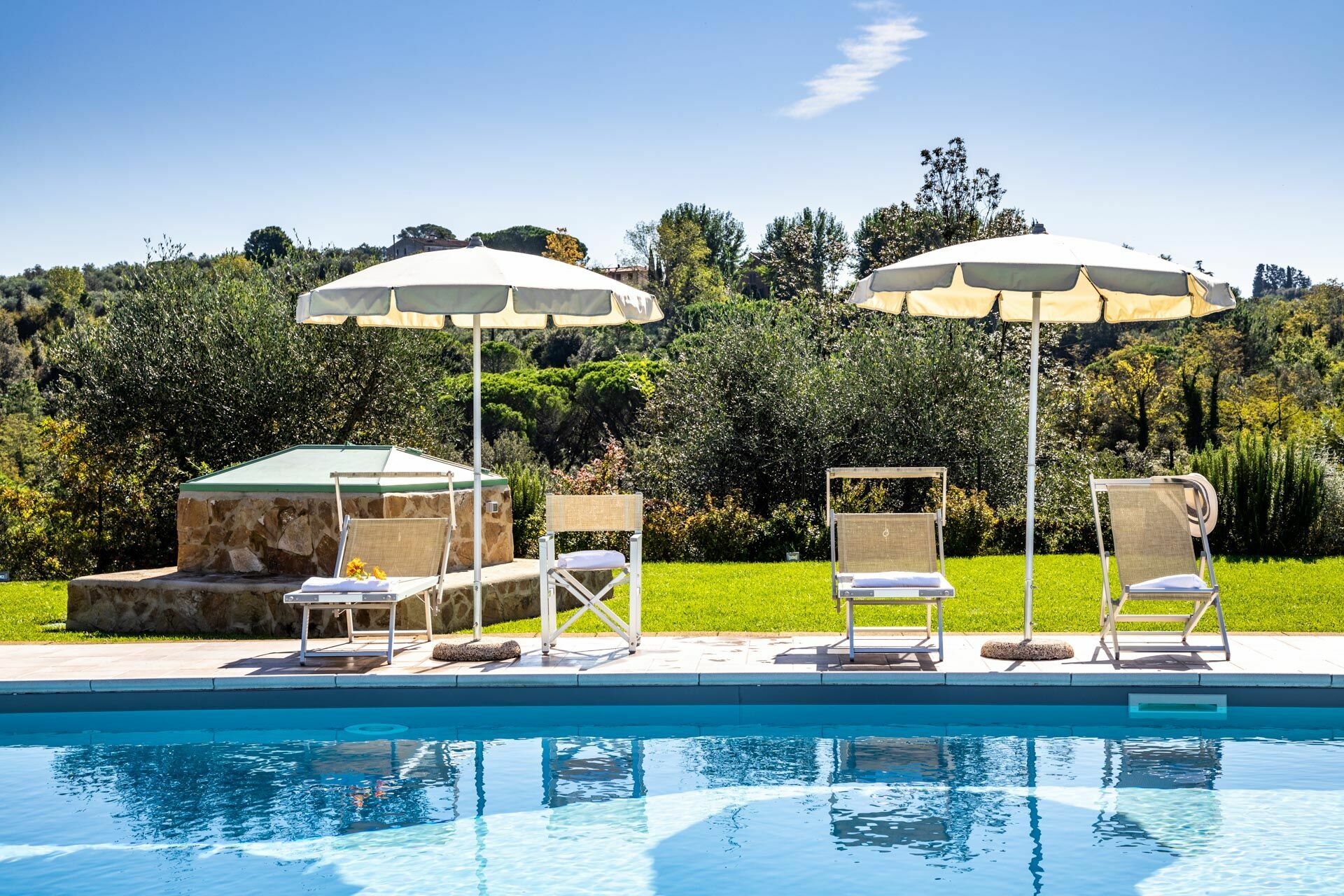 Villa Bonriposo badkamer in Legoli