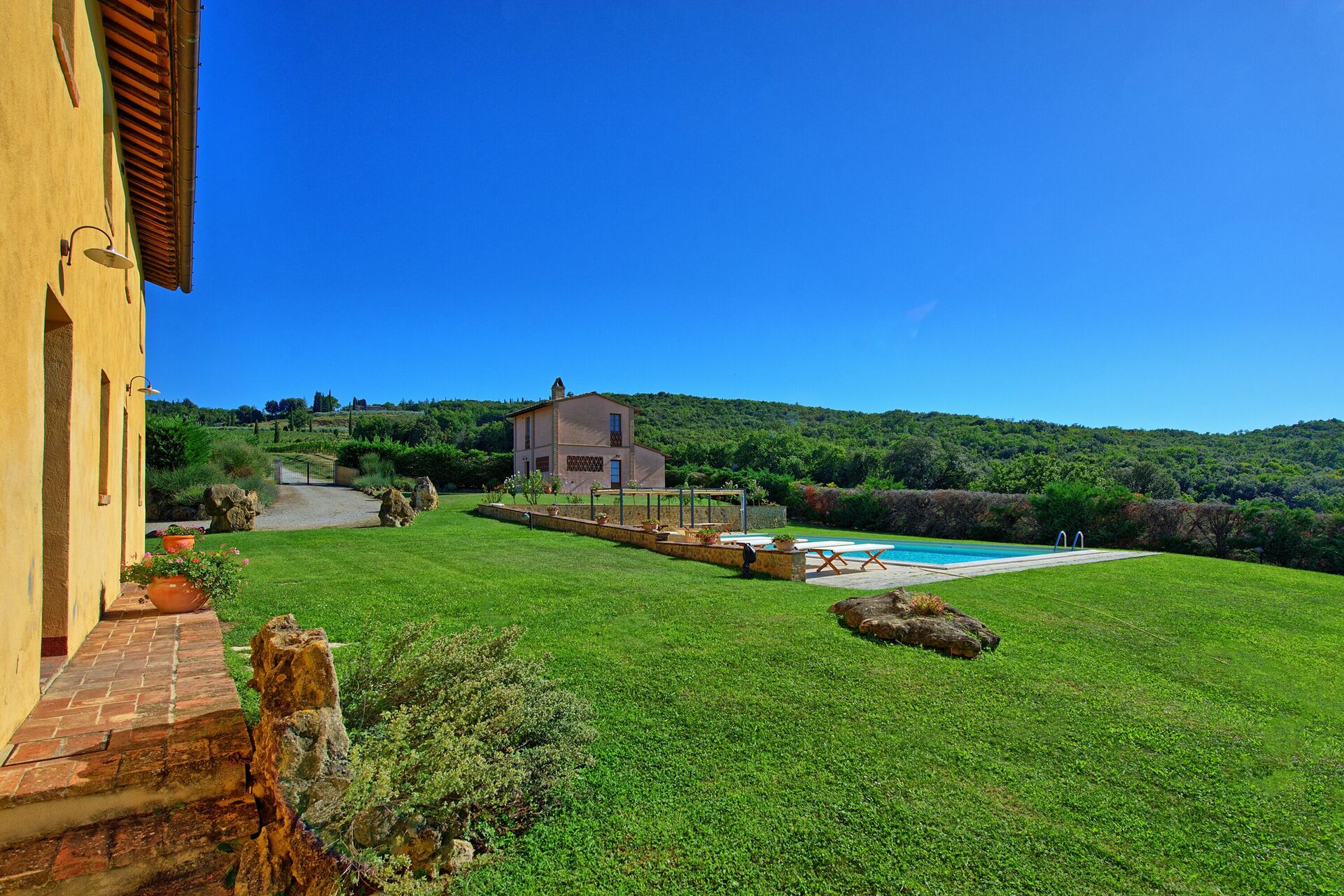 Villa Il Caggio badkamer in San Gimignano
