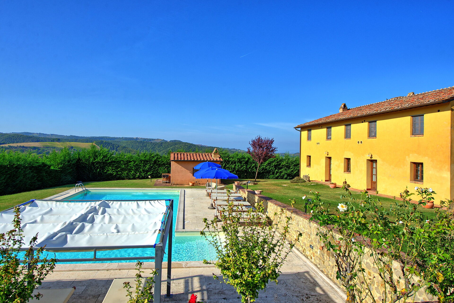 Villa Il Caggio slaapkamer in San Gimignano