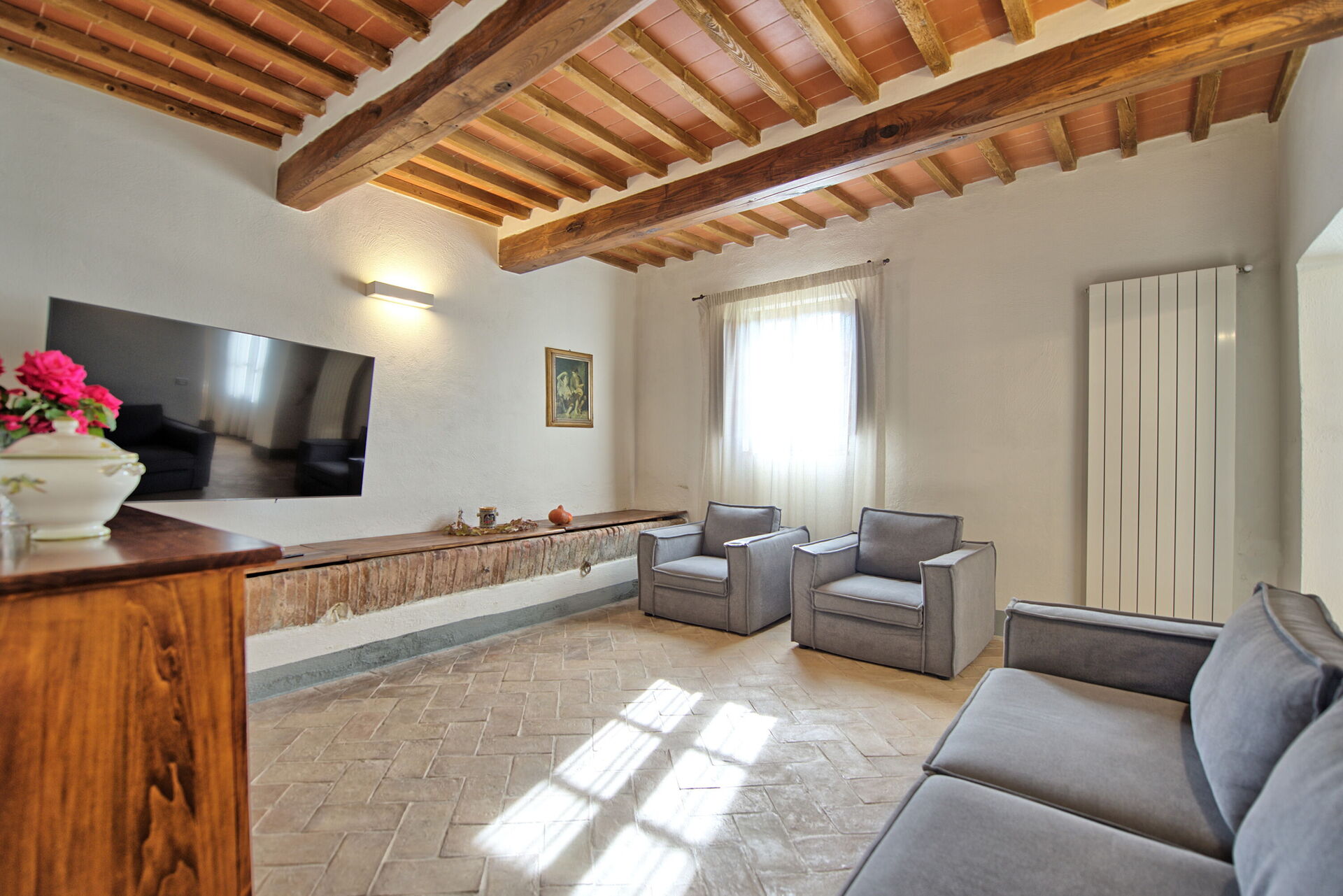 Villa Il Caggio badkamer in San Gimignano