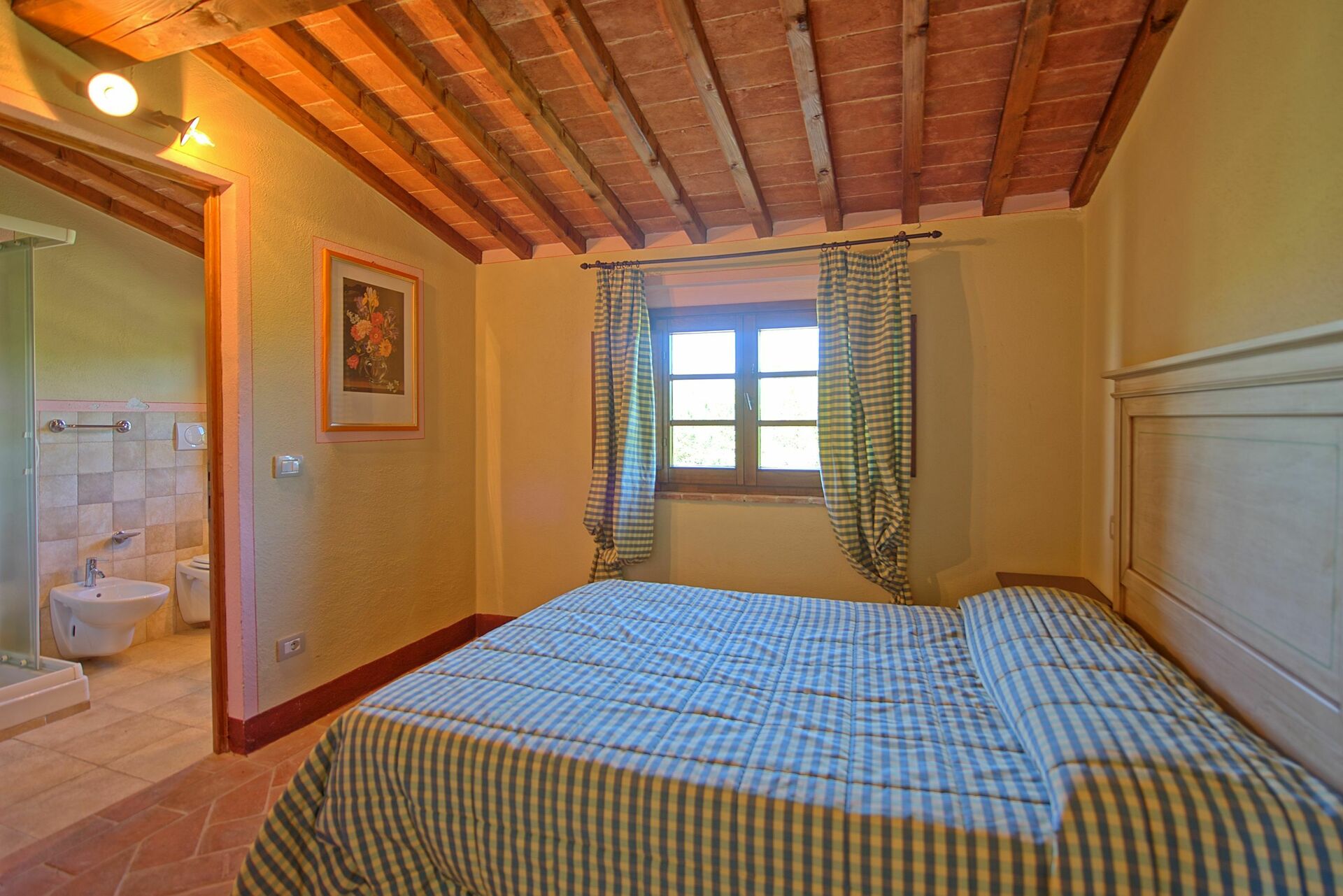 Villa Il Caggio slaapkamer in San Gimignano