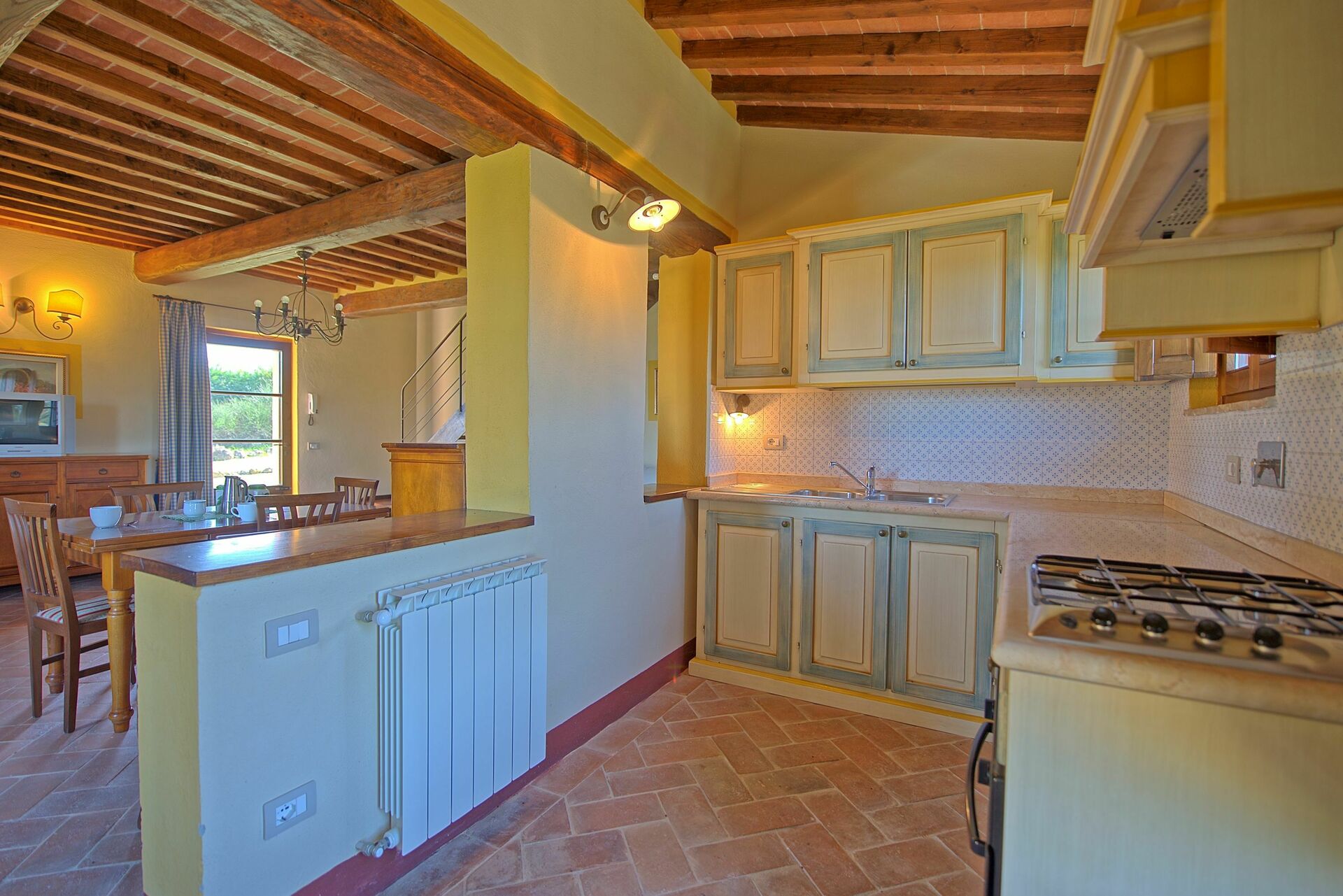 Villa Il Caggio keuken in San Gimignano