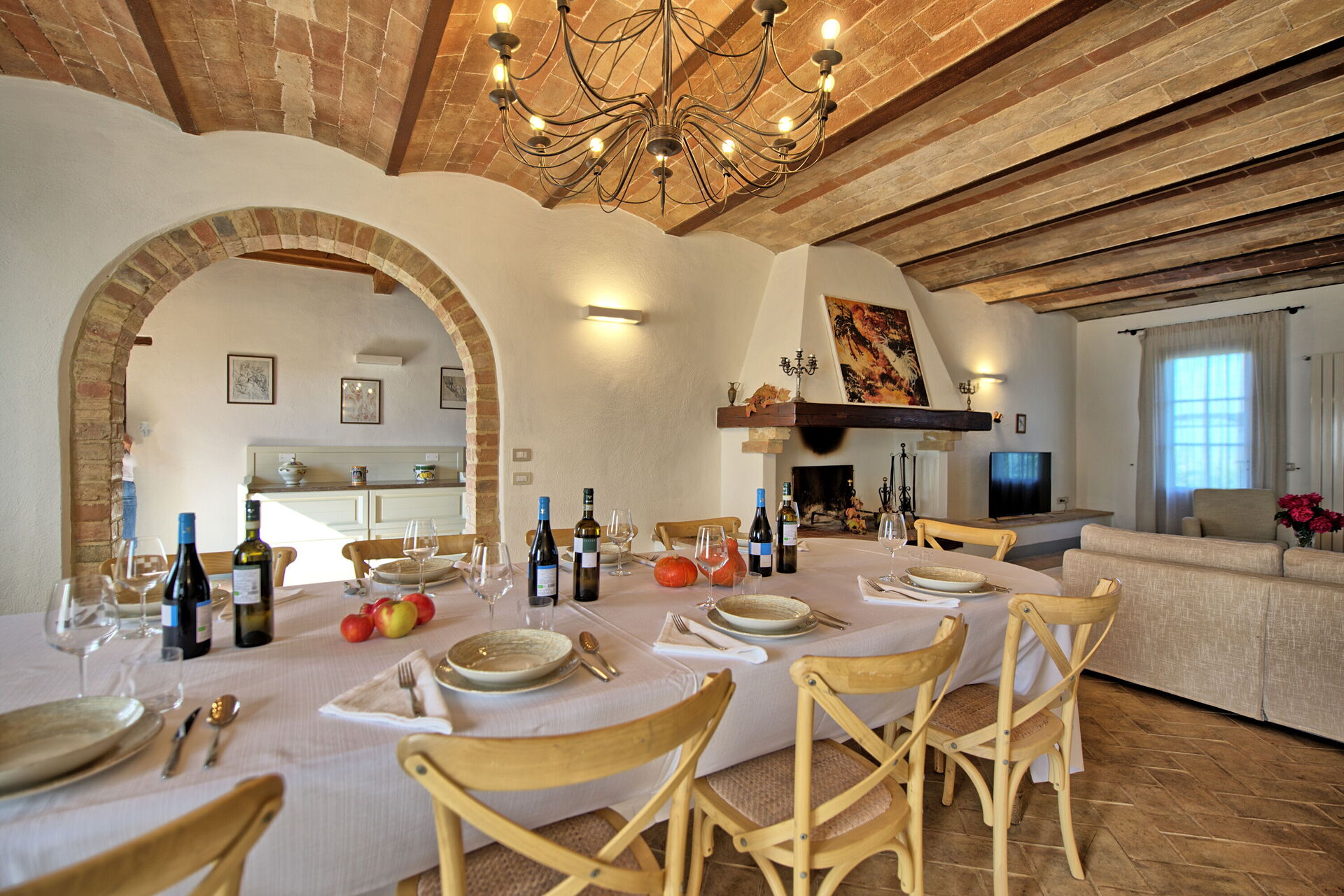 Villa Il Caggio slaapkamer in San Gimignano