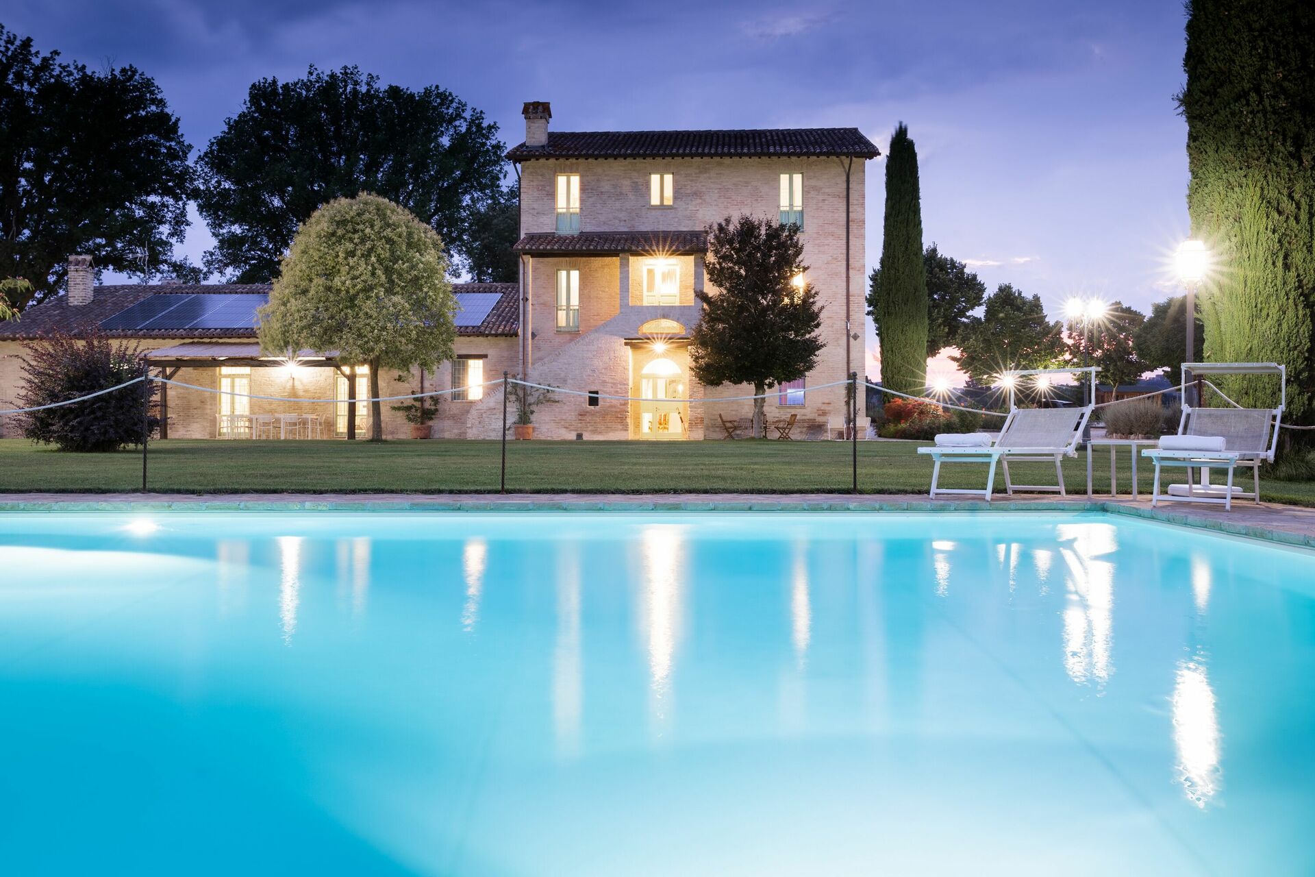 Villa Apollinare slaapkamer in Papiano