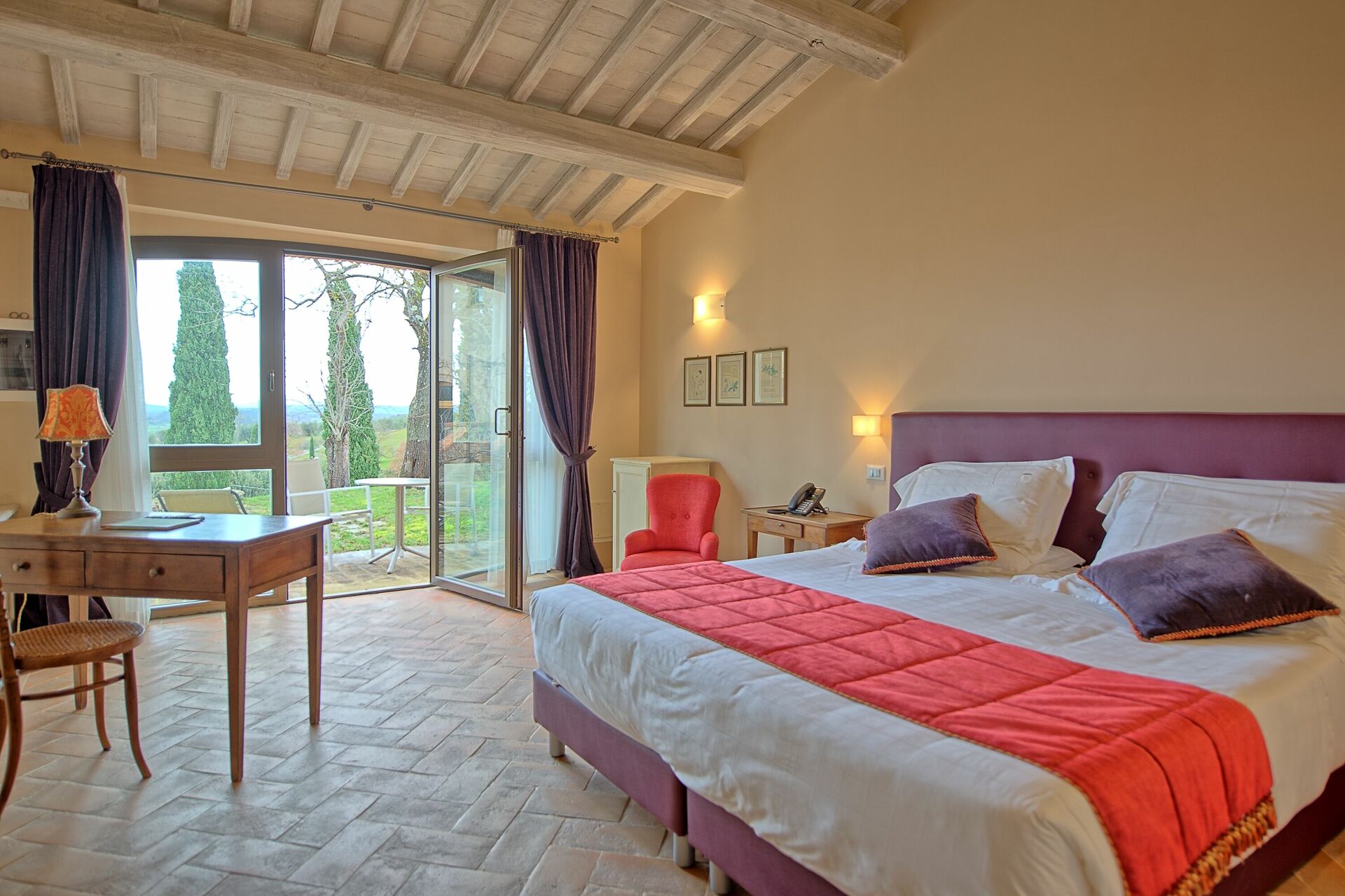 Villa Le Buche slaapkamer in Sarteano