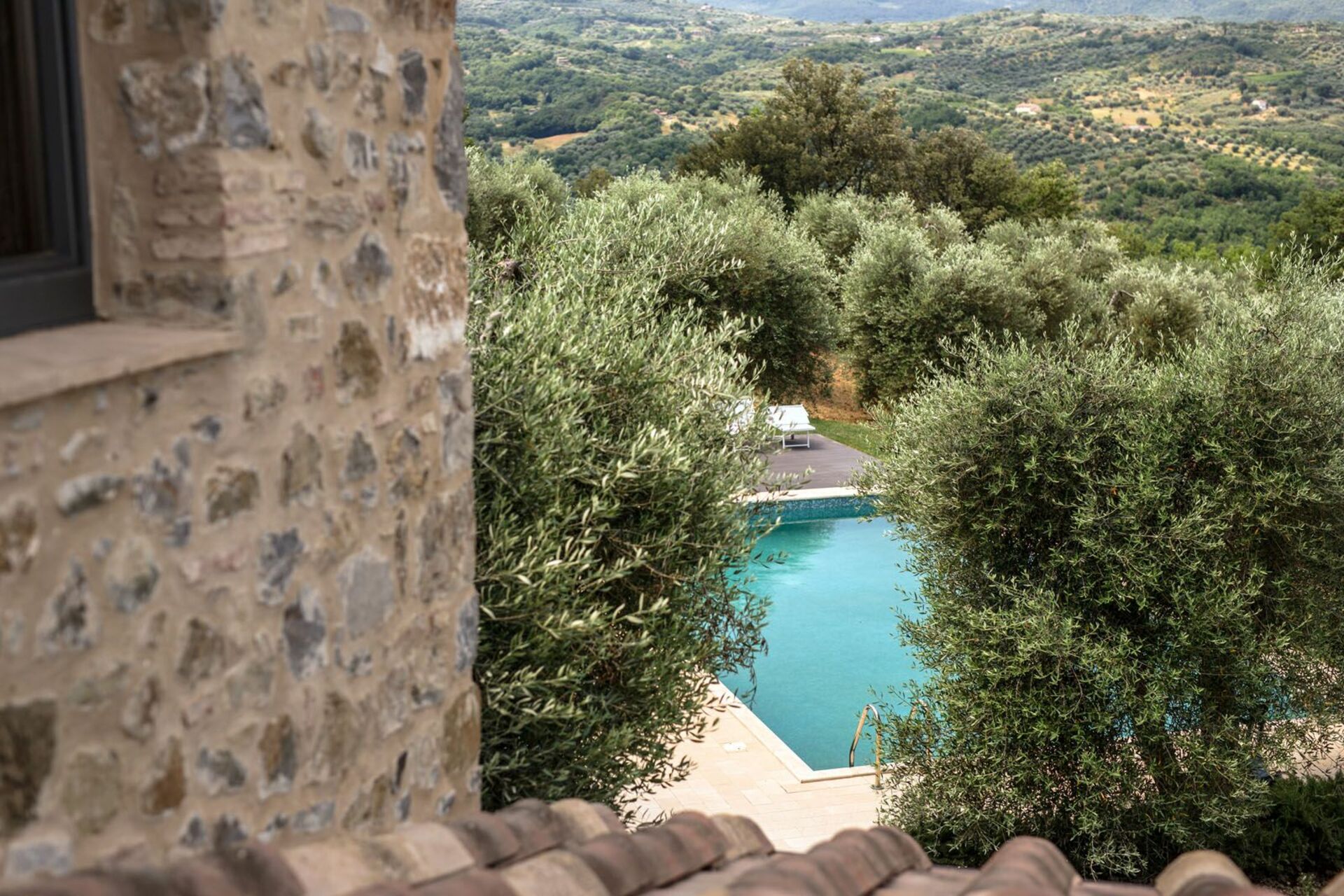 Villa Chiugi badkamer in Seggiano