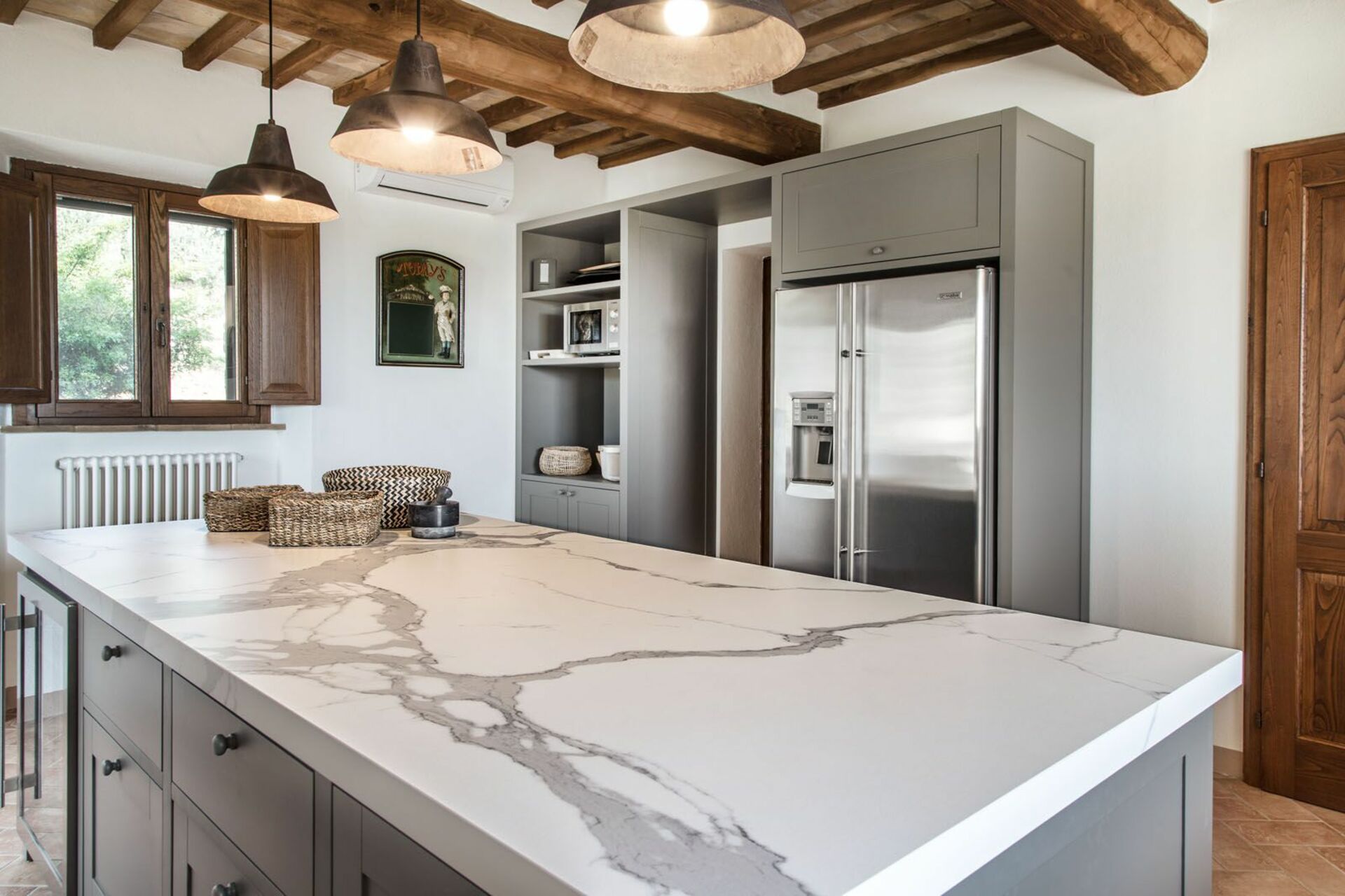 Villa Chiugi keuken in Seggiano